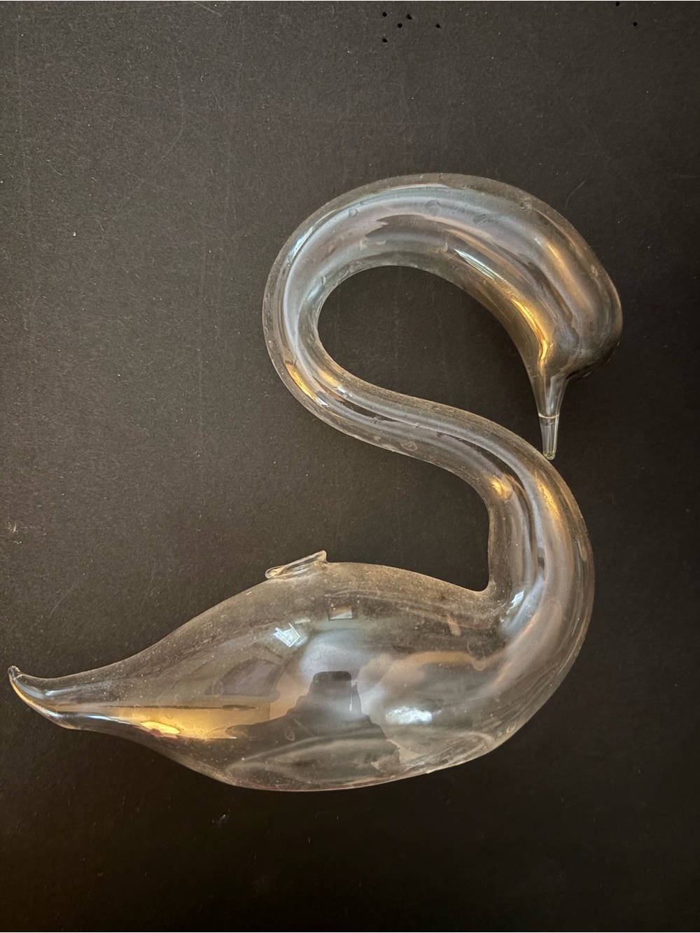 Clear acrylic Swan Figurine Decorative Accent